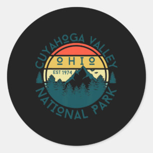 Sticker Rond Parc national de la vallée de Cuyahoga Ohio Randon