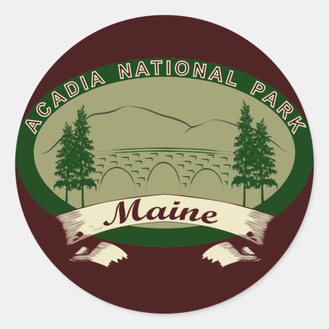Sticker Rond Parc national de l'Acadie du Maine (Devant)