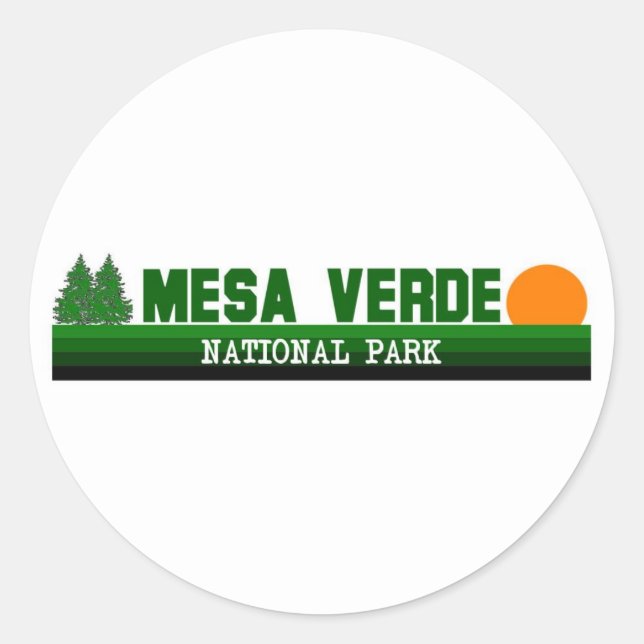 Sticker Rond Parc national de Mesa Verde (Devant)