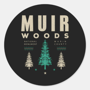 Sticker Rond Parc national de Muir Woods Camg Swea