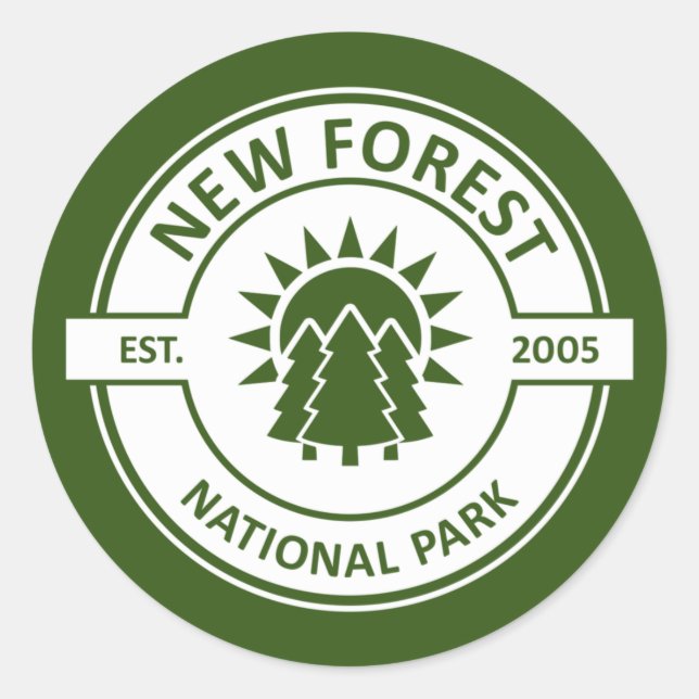 Sticker Rond Parc national de New Forest (Devant)