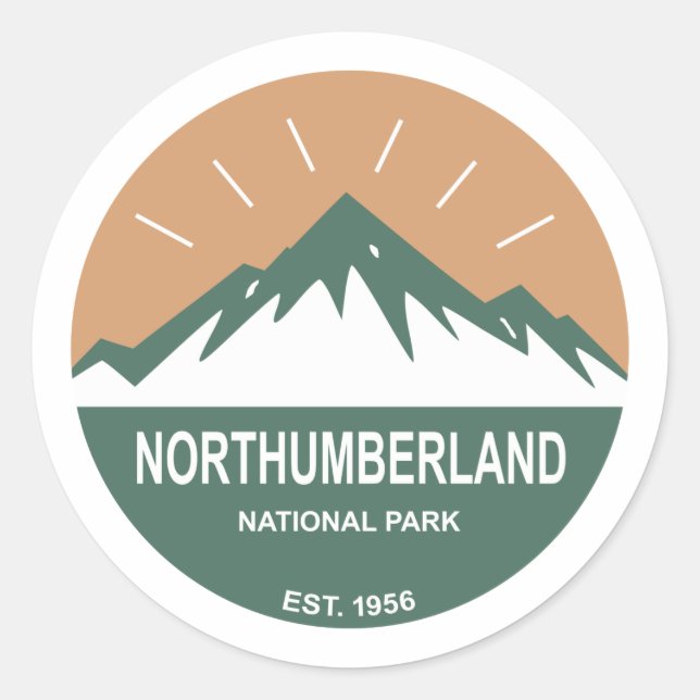 Sticker Rond Parc national de Northumberland (Devant)