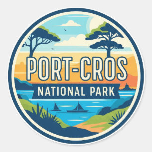Sticker Rond Parc national de Port-Cros France Voyage
