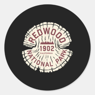 Sticker Rond Parc national de Redwood Californie Randonnée Souv