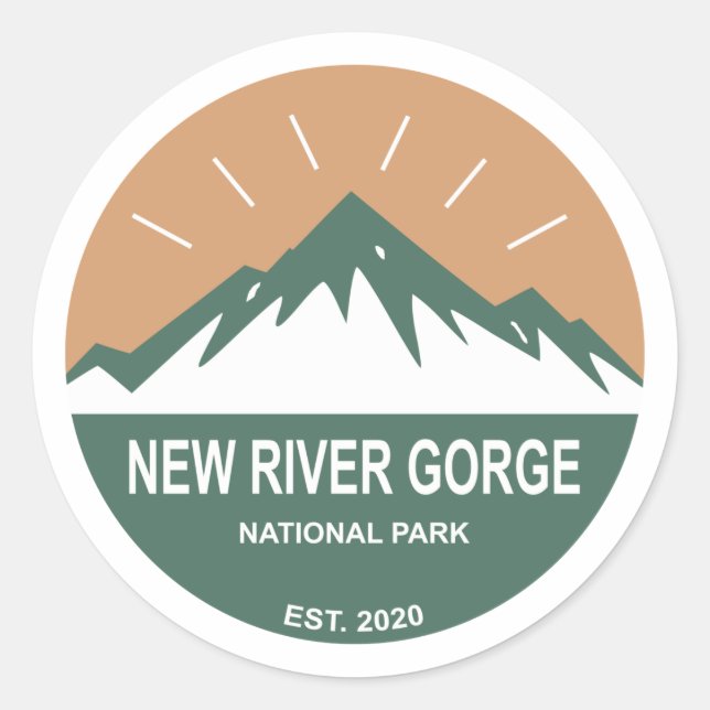 Sticker Rond Parc national de River Gorge (Devant)