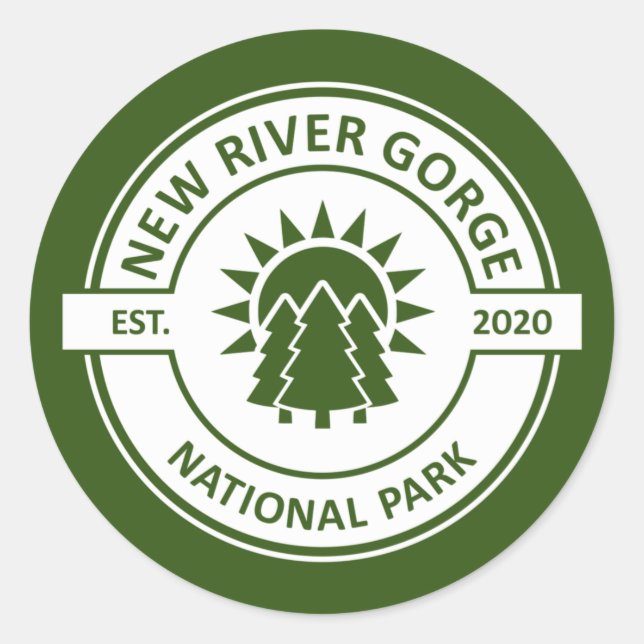 Sticker Rond Parc national de River Gorge (Devant)