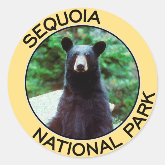 Sticker Rond Parc national de Sequoia (Devant)
