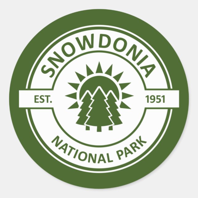 Sticker Rond Parc national de Snowdonia (Devant)