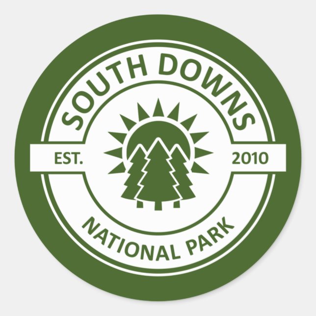 Sticker Rond Parc national de South Downs (Devant)