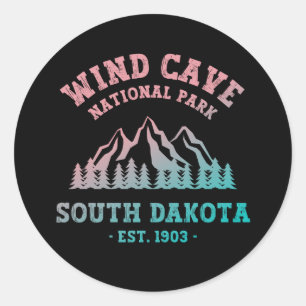 Sticker Rond Parc national de Wind Cave Dakota du Sud