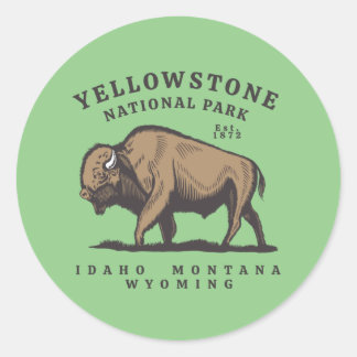 Sticker Rond Parc national de Yellowstone