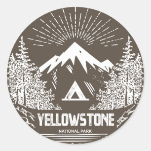 Sticker Rond Parc national de Yellowstone