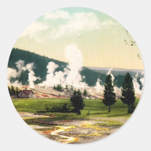 Sticker Rond Parc national de Yellowstone Wyoming