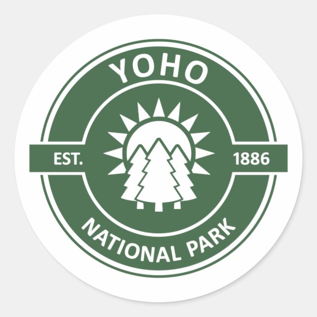 Sticker Rond Parc national de Yoho (Devant)