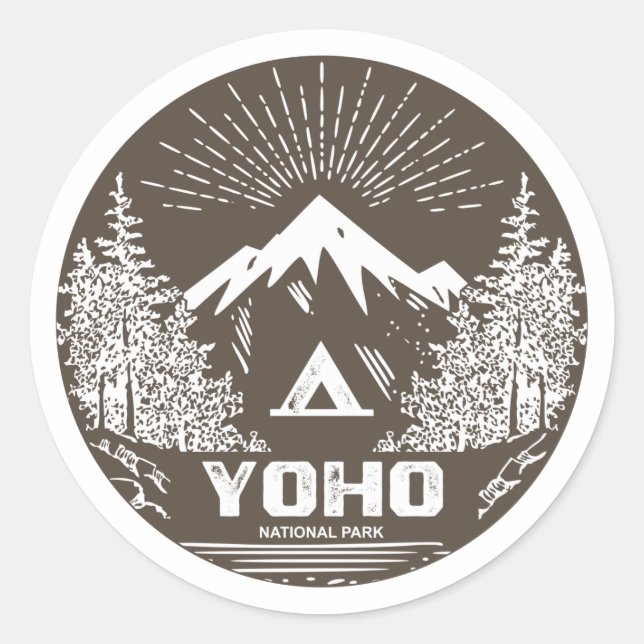 Sticker Rond Parc national de Yoho (Devant)