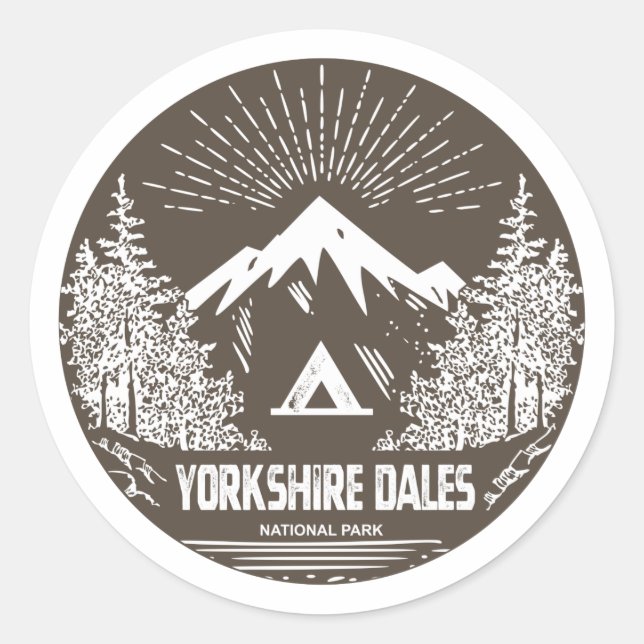 Sticker Rond Parc national de Yorkshire Dales (Devant)