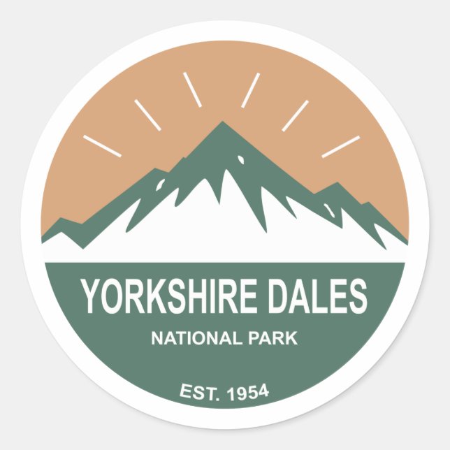Sticker Rond Parc national de Yorkshire Dales (Devant)