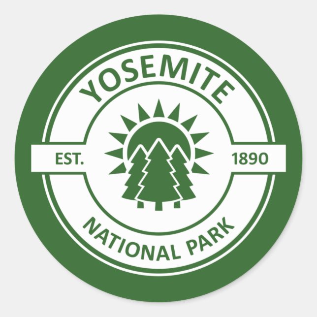 Sticker Rond Parc national de Yosemite (Devant)