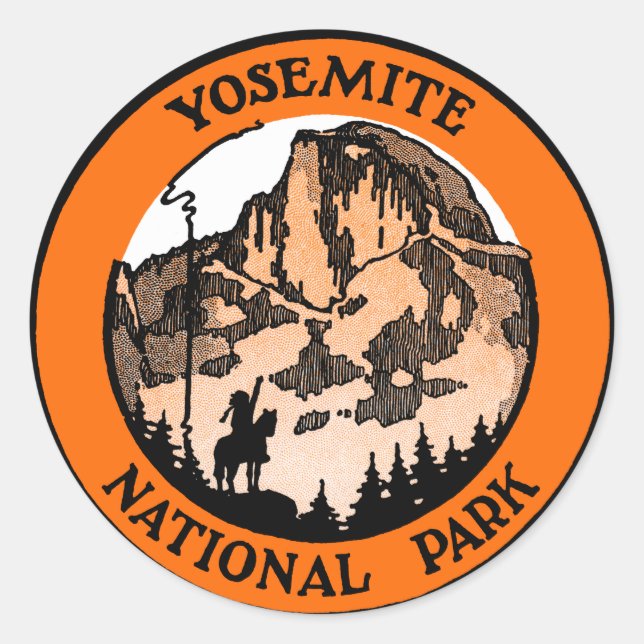 Sticker Rond Parc national de Yosemite 1910 (Devant)