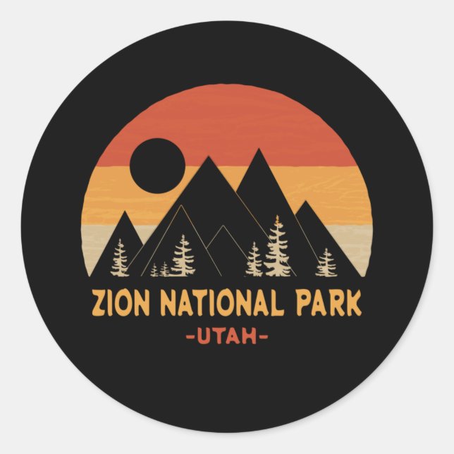 Sticker Rond Parc national de Zion (Devant)
