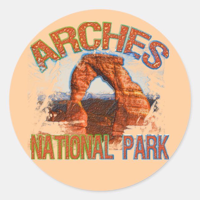 Sticker Rond Parc national des Arches (Devant)