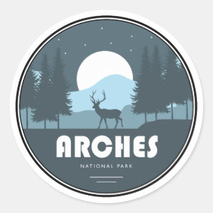 Sticker Rond Parc national des Arches Deer
