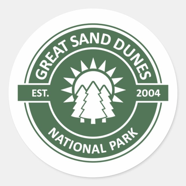 Sticker Rond Parc national des Dunes de sable (Devant)