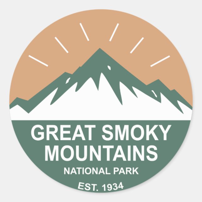 Sticker Rond Parc national des Great Smoky Mountains (Devant)
