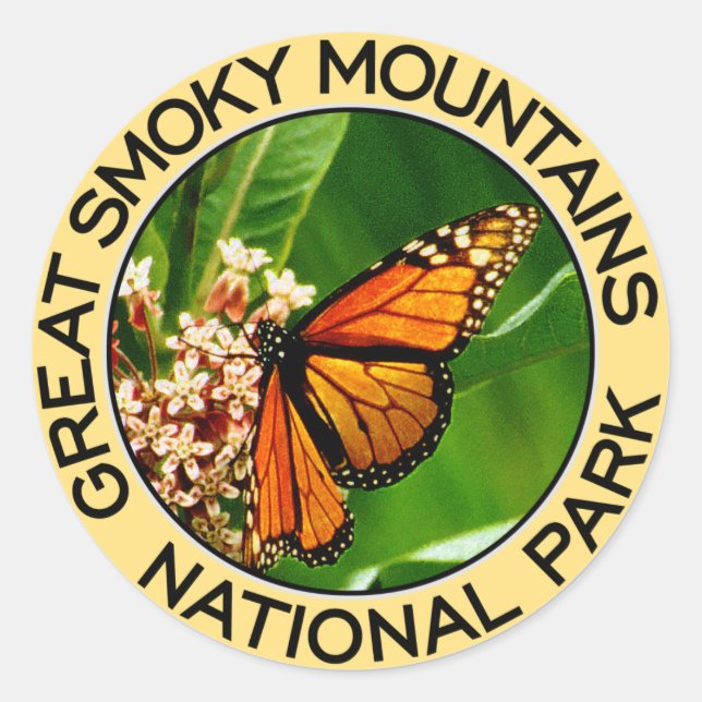 Sticker Rond Parc national des Great Smoky Mountains (Devant)