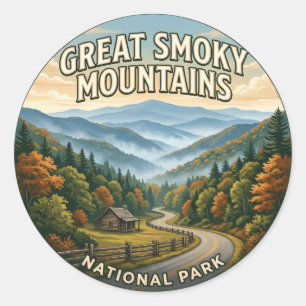 Sticker Rond Parc national des Great Smoky Mountains Tennessee