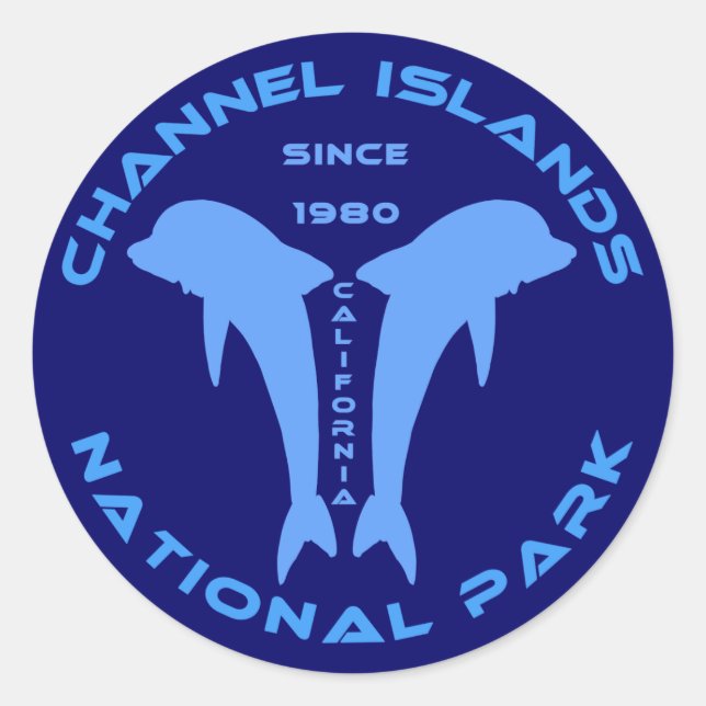 Sticker Rond Parc national des îles Channel (Devant)