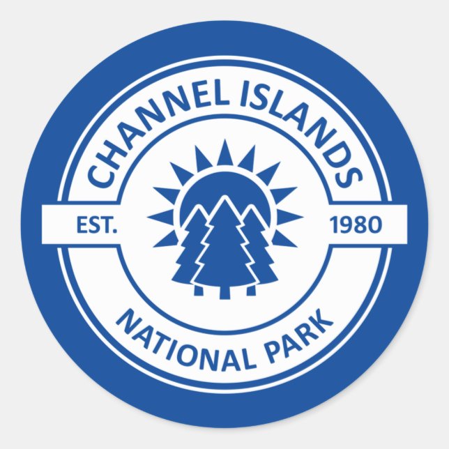 Sticker Rond Parc national des îles Channel (Devant)