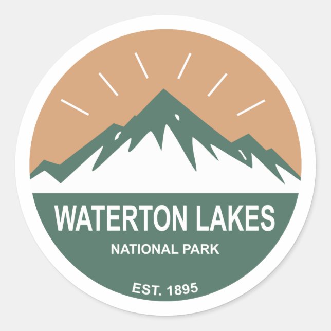 Sticker Rond Parc national des Lacs-Waterton (Devant)