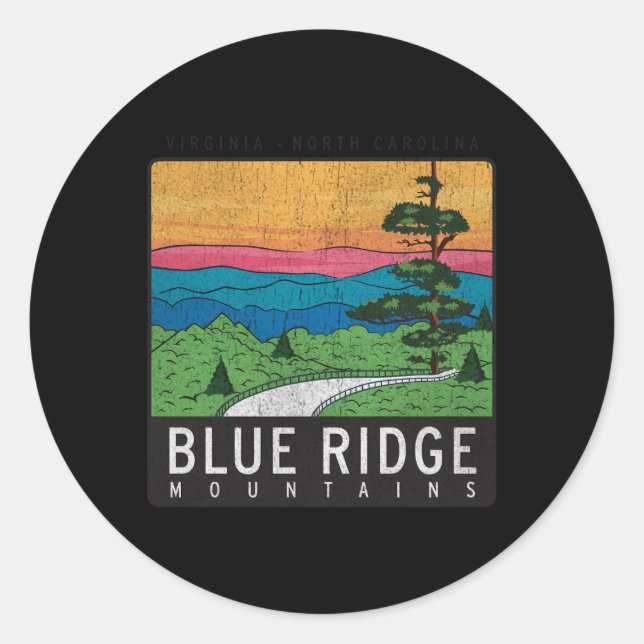 Sticker Rond Parc national des Monts Blue Ridge (Devant)