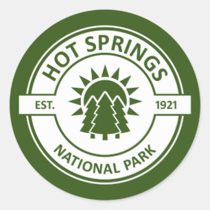 Sticker Rond Parc national des sources chaudes