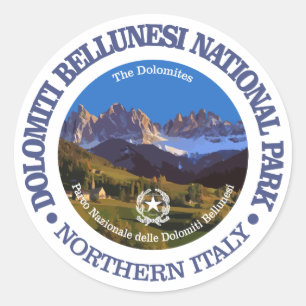Sticker Rond Parc national Dolomiti Bellunesi (c)