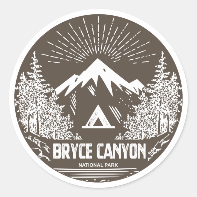 Sticker Rond Parc national du Bryce Canyon (Devant)