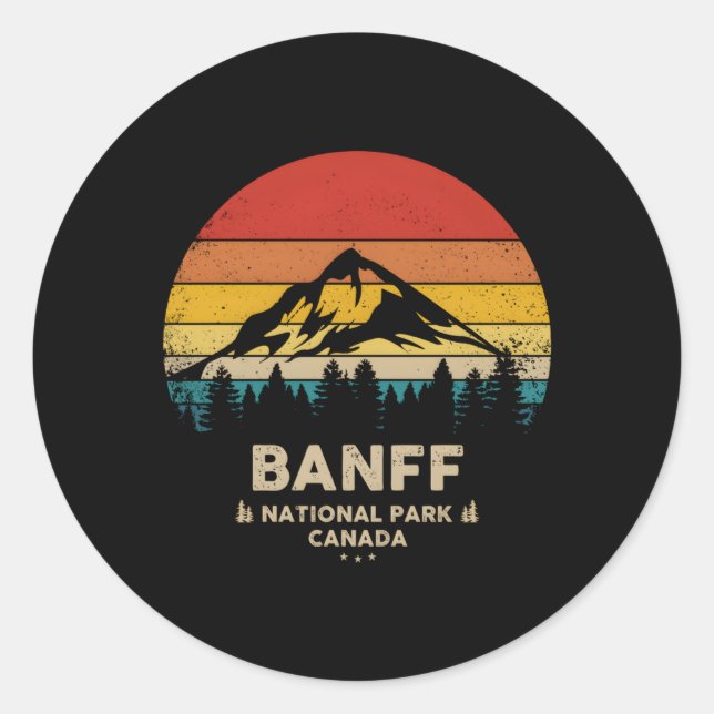 Sticker Rond Parc national du Canada Banff (Devant)