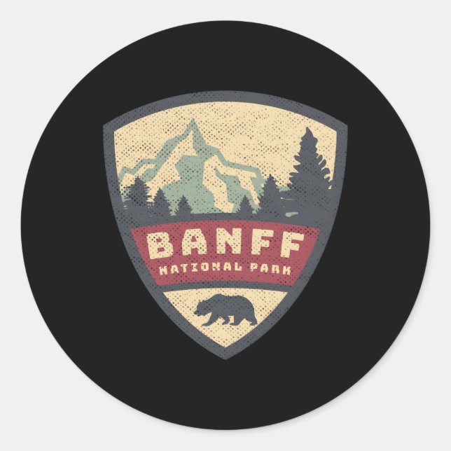 Sticker Rond Parc national du Canada Banff (Devant)