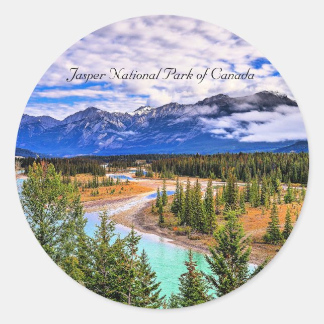 Sticker Rond Parc national du Canada Jasper (Devant)
