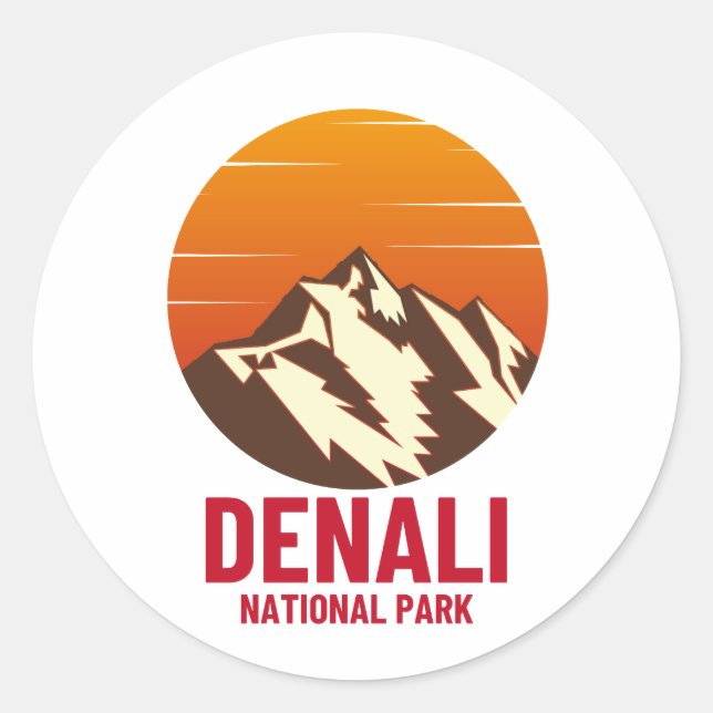 STICKER ROND PARC NATIONAL DU DENALI (Devant)