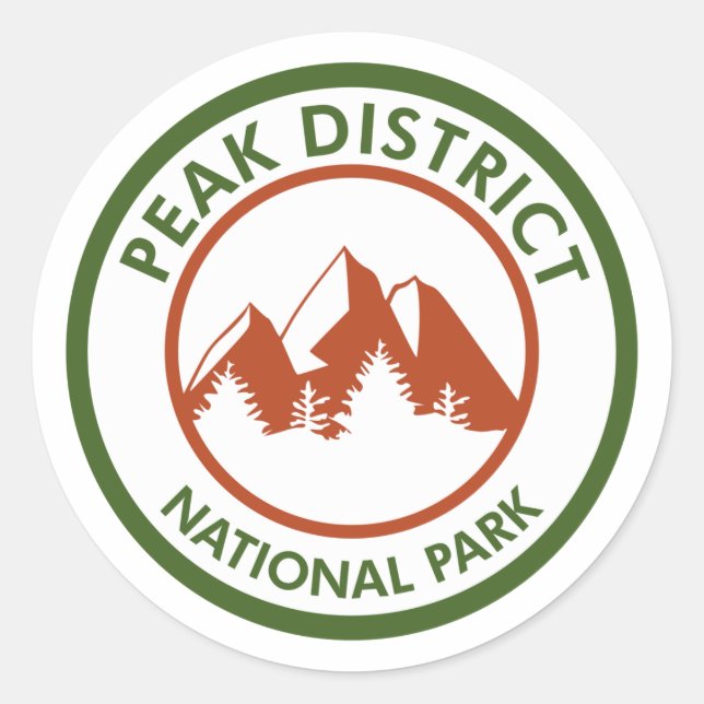 Sticker Rond Parc national du district de Peak (Devant)