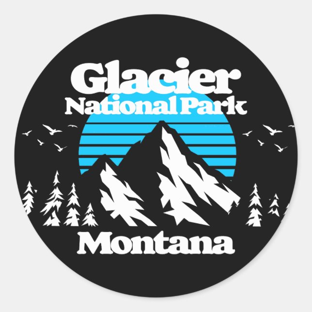 Sticker Rond Parc national du Glacier (Devant)