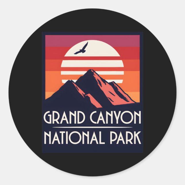 Sticker Rond Parc national du Grand Canyon (Devant)