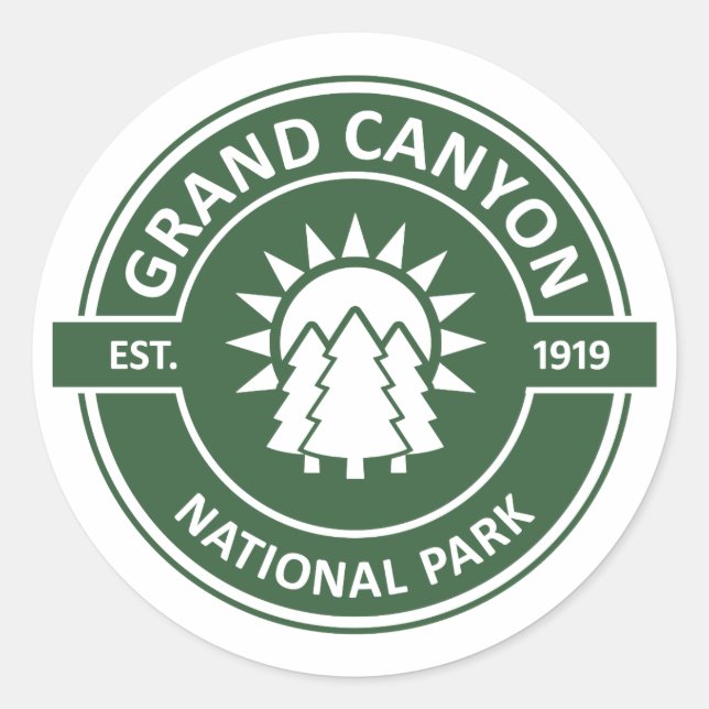 Sticker Rond Parc national du Grand Canyon (Devant)