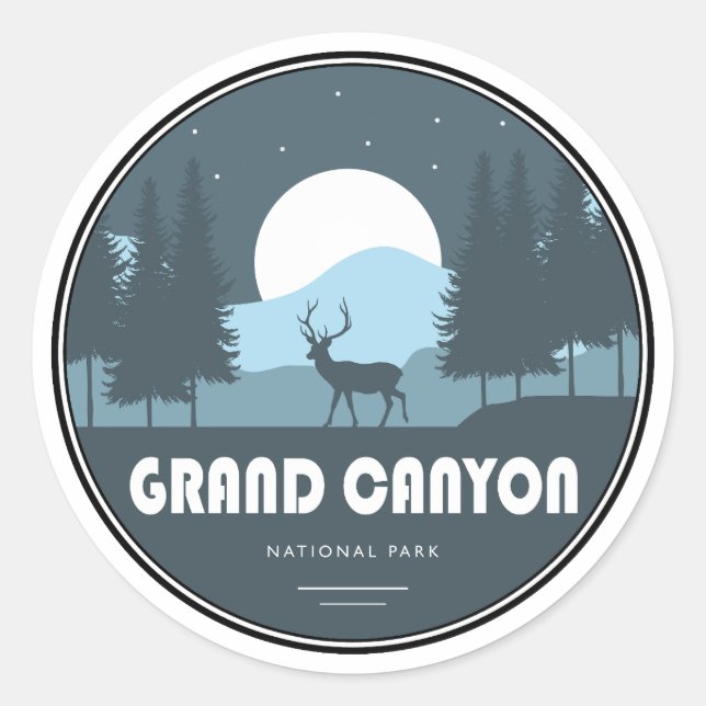 Sticker Rond Parc national du Grand Canyon Deer (Devant)