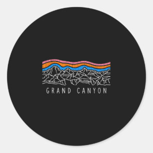 Sticker Rond Parc national du grand canyon souvenir rétro campi
