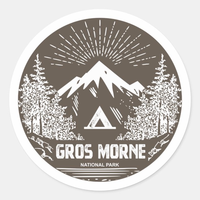Sticker Rond Parc national du Gros Morne (Devant)