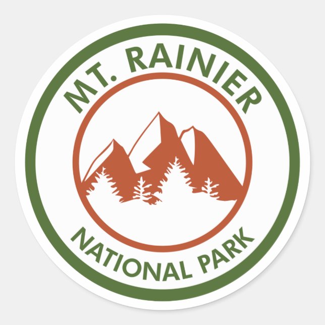 Sticker Rond Parc national du Mont-Rainier (Devant)