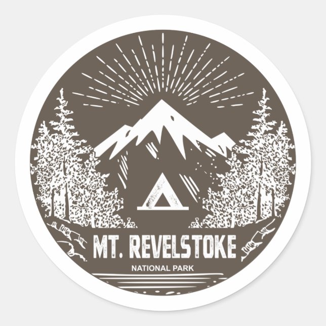 Sticker Rond Parc national du Mont-Revelstoke (Devant)